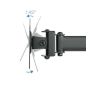 Support de table Tooq avec bras articulés pour 3 écrans 13"-27" - Pivotant et inclinable - Gestion des câbles - Poids max 8kg x