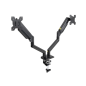 Support de bureau articulé Tooq pour 2 écrans 13"-34" - Pivotant et inclinable - Ressort à gaz - Poids maximal 10 kg par bras -