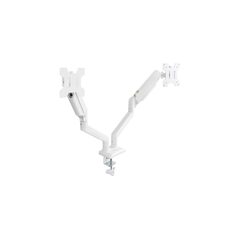 Support de bureau articulé Tooq pour 2 écrans 13"-34" - Pivotant et inclinable - Vérin à gaz - Poids max. 10 kg par bras - VESA