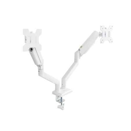 Support de bureau articulé Tooq pour 2 écrans 13"-34" - Pivotant et inclinable - Vérin à gaz - Poids max. 10 kg par bras - VESA
