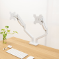 Support de bureau articulé Tooq pour 2 écrans 13"-34" - Pivotant et inclinable - Vérin à gaz - Poids max. 10 kg par bras - VESA