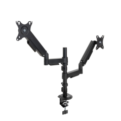 Support de bureau articulé Tooq pour 2 écrans 17"-32" - Hauteur réglable, pivotant et inclinable - Gestion des câbles - Poids ma