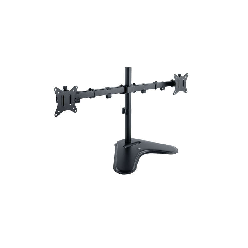 Support de Table Tooq avec Bras Articulés pour 2 Ecrans 17"-32" - Pivotant et Inclinable - Poids Max 9kg x Bras - VESA 100x100mm
