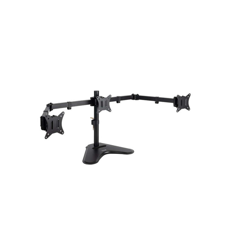 Support de table pour écran Tooq - Rotation 180º - Inclinable - 3 Bras 17-27 - Couleur Noir