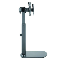 Support de table Tooq pour 2 écrans 17"-27" - Réglage de la hauteur par piston à gaz - Gestion des câbles - Poids max 6kg x bras