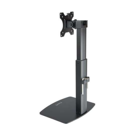 Support de table Tooq pour écran 17"-32" - Réglage de la hauteur par piston à gaz - Gestion des câbles - Poids max 7Kg - VESA 10