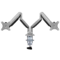 Support de Table Tooq avec Bras Articulés pour 2 Moniteurs 13"-32" - Pivotant et Inclinable - Ressort à Gaz - Poids Max 9kg x Br