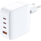 Chargeur mural D-Link 140 W GaN - 3 ports USB-C et 1 port USB-A - Charge rapide QC 4.0 - Blanc