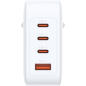 Chargeur mural D-Link 140 W GaN - 3 ports USB-C et 1 port USB-A - Charge rapide QC 4.0 - Blanc