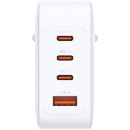 Chargeur mural D-Link 100 W GaN - 3 ports USB-C et 1 port USB-A - Blanc