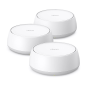 TP-Link Deco BE25 Pack de 3 Sistemas WiFi Mesh - Doble Banda - Velocidad hasta 3.6Gbps - WiFi 7 - Ethernet 2.5Gbps - VPN - Color