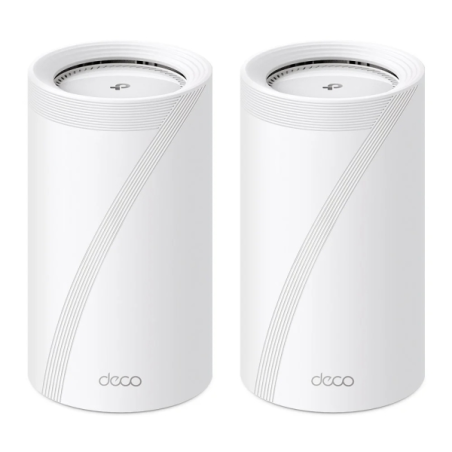 TP-Link Deco BE85 Pack de 2 Sistemas WiFi Mesh - Tribanda - Velocidad hasta 19Gbps - WiFi 7 - Ethernet 10Gbps - VPN - Color Blan