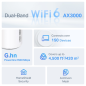 TP-Link Deco PX50 Pack de 2 Sistemas WiFi Mesh - Doble Banda - Velocidad hasta 3Gbps - WiFi 6 - Ethernet 1Gbps - Color Blanco y