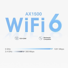 Système WiFi Mesh AI 2 unités TP-Link Deco X10 WiFi 6 AX1500 double bande - Vitesse jusqu'à 1500 Mbps - 2 ports RJ-45