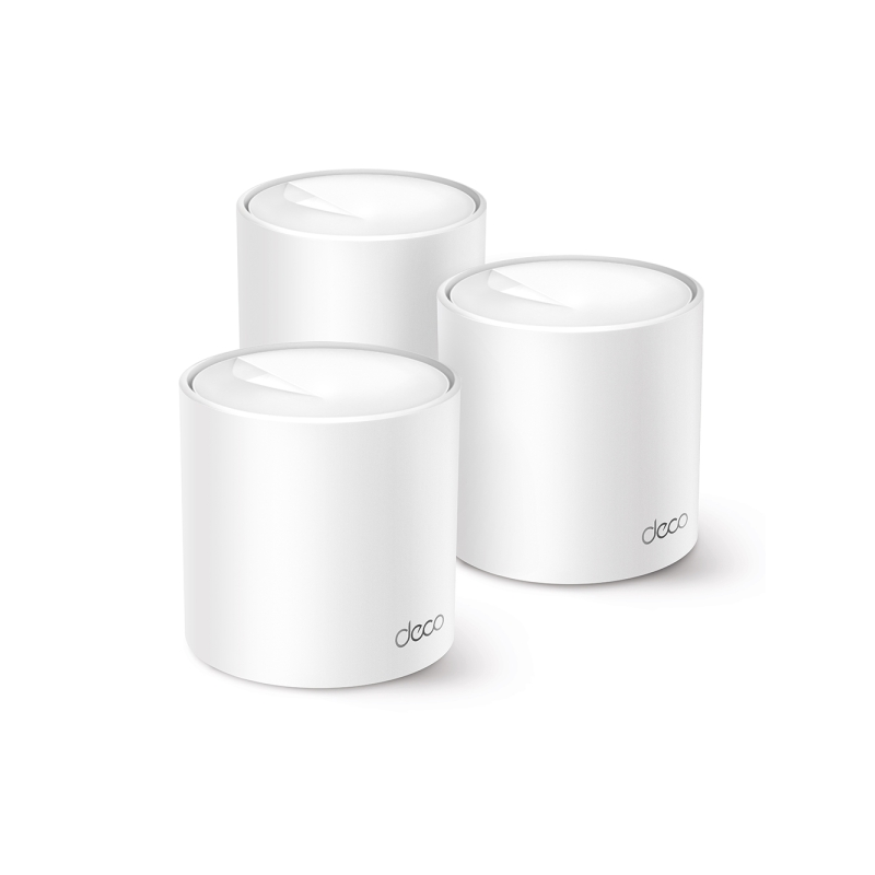 Système WiFi Mesh AI 3 unités TP-Link Deco X10 WiFi 6 AX1500 double bande - Vitesse jusqu'à 1500 Mbps - 2 ports RJ-45