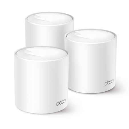 Système WiFi Mesh AI 3 unités TP-Link Deco X10 WiFi 6 AX1500 double bande - Vitesse jusqu'à 1500 Mbps - 2 ports RJ-45