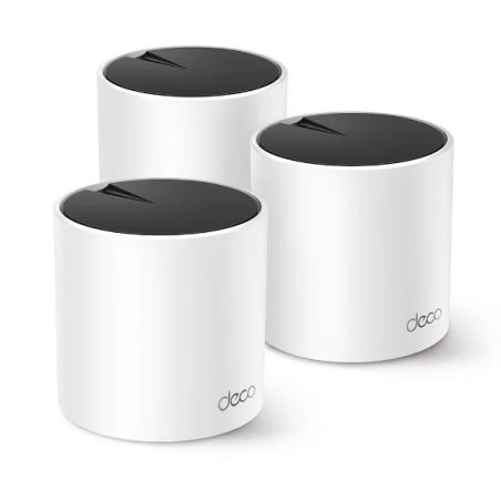 TP-Link Deco X55 Pack de 3 Sistemas WiFi Mesh - Doble Banda - Velocidad hasta 3Gbps - WiFi 6 - Ethernet 1Gbps - Cobertura hasta