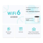 TP-Link Deco X55 Pack de 3 Sistemas WiFi Mesh - Doble Banda - Velocidad hasta 3Gbps - WiFi 6 - Ethernet 1Gbps - Cobertura hasta