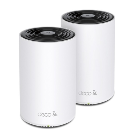 TP-Link Deco XE75 Pack de 2 Sistemas WiFi Mesh - Tribanda - Velocidad hasta 5.4Gbps - WiFi 6E - Ethernet 1Gbps - Cobertura hasta