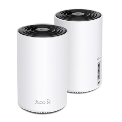TP-Link Deco XE75 Pack de 2 Sistemas WiFi Mesh - Tribanda - Velocidad hasta 5.4Gbps - WiFi 6E - Ethernet 1Gbps - Cobertura hasta
