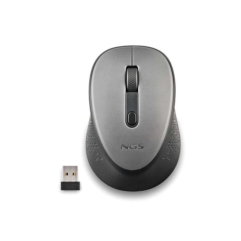 Souris USB Sans Fil NGS Dew Grey 1600dpi - 3 Boutons - Utilisation droitier - Couleur Gris