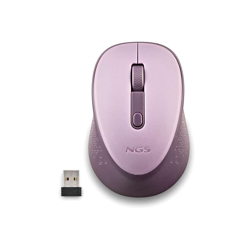 Souris USB sans fil NGS Dew Lilac 1600dpi - 3 boutons - Utilisation droitier - Couleur Lilas