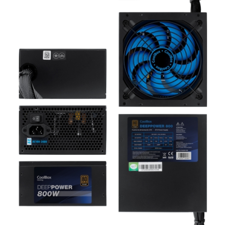 Coolbox FTE SUPPLY ATX DG DEEPPOWER-800 80+BRONZE - Haute efficacité énergétique - Certification 80+ Bronze - Puissance 800 W -
