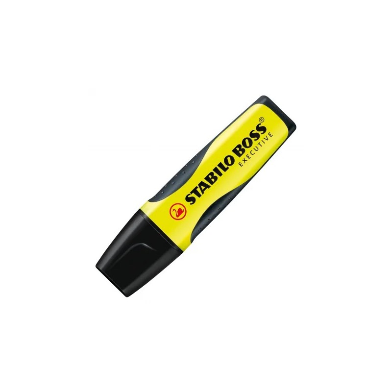 Marqueur fluorescent jaune rechargeable Stabilo Boss x10