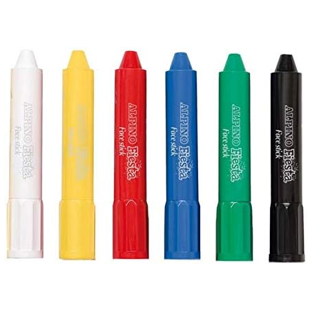 Alpino Fiesta Face Stick Display avec 36 bâtons de peinture pour le visage - Système rétractable rotatif - Se lave à l'eau - Tes