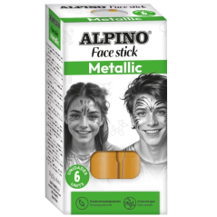 Pack de 6 bâtons de maquillage visage Alpino Fiesta - Système rotatif rétractable - Se rince à l'eau - Testé dermatologiquement