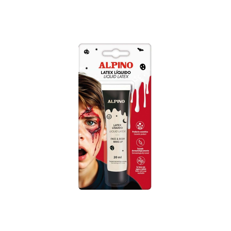Flacon de latex liquide Alpino 20 ml - Sèche en une texture caoutchouteuse - Sèche en quelques minutes - Flexible -