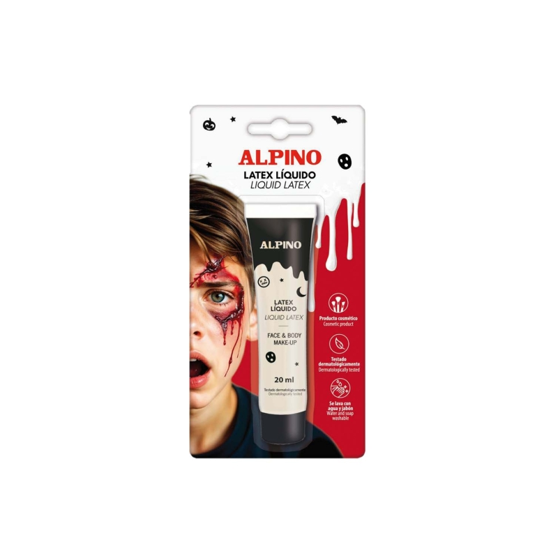 Flacon de latex liquide Alpino 20 ml - Sèche en une texture caoutchouteuse - Sèche en quelques minutes - Flexible -