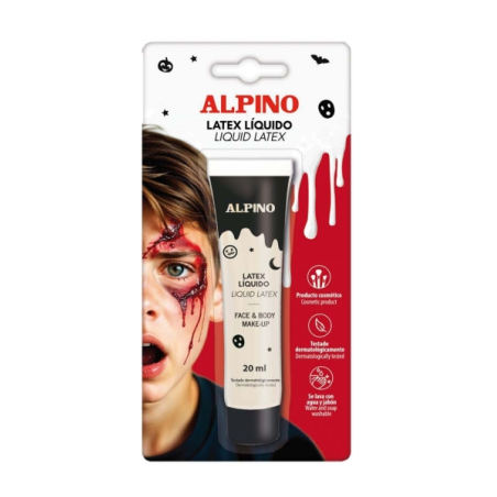 Flacon de latex liquide Alpino 20 ml - Sèche en une texture caoutchouteuse - Sèche en quelques minutes - Flexible -