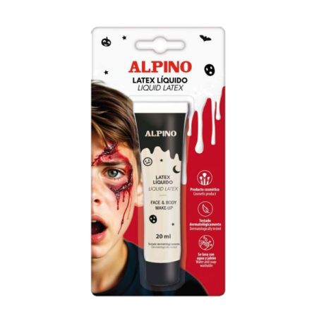 Flacon de latex liquide Alpino 20 ml - Sèche en une texture caoutchouteuse - Sèche en quelques minutes - Flexible -
