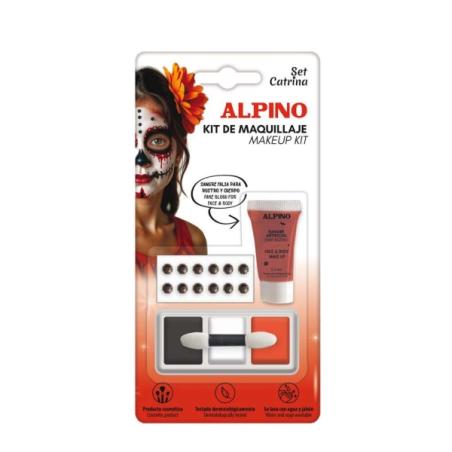 Coffret de maquillage Alpino Catrina - Se lave à l'eau et au savon - Testé dermatologiquement - Couleurs assorties