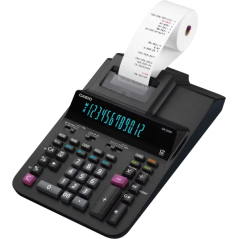 Casio DR-200R Calculadora Impresora de Sobremesa con Pantalla Grande de 12 Digitos - Impresion en 2 Colores - 4,4 Lineas por Seg