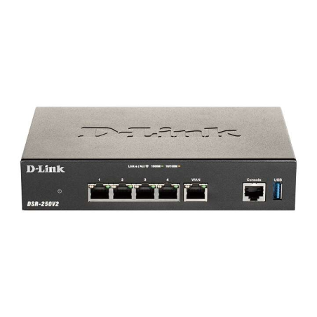 Routeur VPN de services unifiés D-Link - 3 ports LAN - 1 port WAN - 1 port WAN/LAN, 2 ports USB 3.0