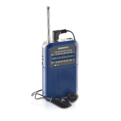 Radio portable AM/FM Daewoo DW1008 - Antenne télescopique et syntonisation analogique précise - Haut-parleur intégré - Prise cas