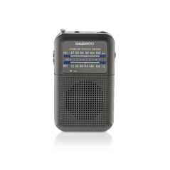 Radio portable AM/FM Daewoo DW1008 - Antenne télescopique et syntonisation analogique précise - Haut-parleur intégré - Prise cas