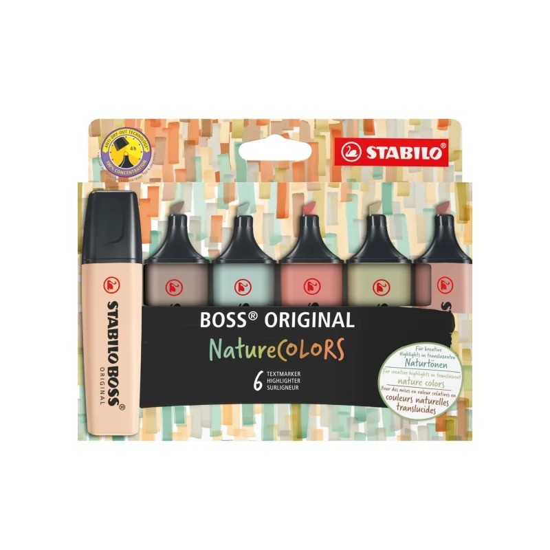 Surligneurs Stabilo Naturecolors lot de 6 couleurs Surligneurs Stabilo Naturecolors lot de 6 couleurs