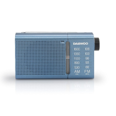 Radio analogique portable AM/FM Daewoo DW1037 - Antenne télescopique - Haut-parleur intégré - Casque inclus - Prise jack 3,5 mm