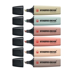 Surligneurs Stabilo Naturecolors lot de 6 couleurs