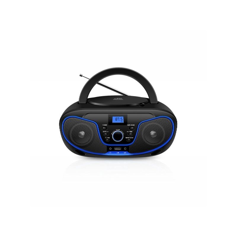 Autoradio Daewoo CD - USB - Prise jack 3,5 mm - Bluetooth - Syntonisation automatique - Poignée de transport - Écran LCD - Noir