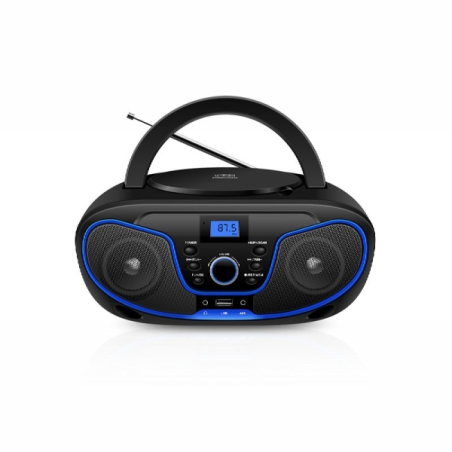 Autoradio Daewoo CD - USB - Prise jack 3,5 mm - Bluetooth - Syntonisation automatique - Poignée de transport - Écran LCD - Noir