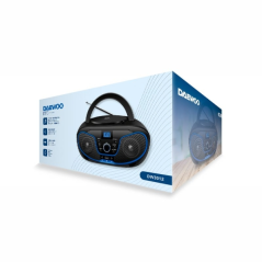 Autoradio Daewoo CD - USB - Prise jack 3,5 mm - Bluetooth - Syntonisation automatique - Poignée de transport - Écran LCD - Noir