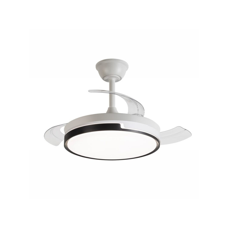 Ventilateur plafond Daewoo 90 cm blanc LED pales rétractables Ventilateur plafond Daewoo 90 cm blanc LED pales rétractables
