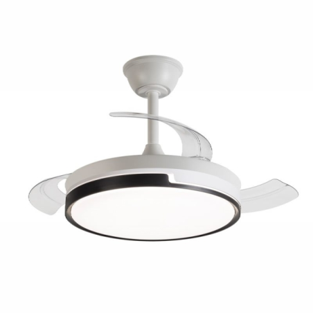 ventilateur plafond blanc pales courbées