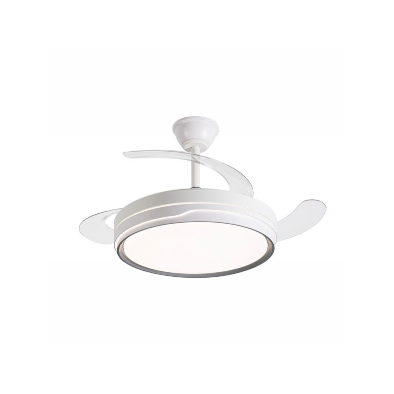 Ventilateur de plafond Daewoo 106 cm blanc LED pales rétractables Ventilateur de plafond Daewoo 106 cm blanc LED pales rétractables