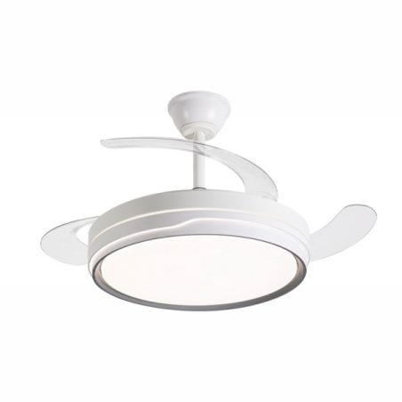 ventilateur plafond blanc lumière intégrée