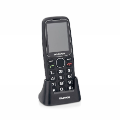 Téléphone portable Daewoo pour seniors - Écran 2,4" - Grandes touches rétroéclairées - Batterie 1400 mAh - Bouton SOS arrière -
